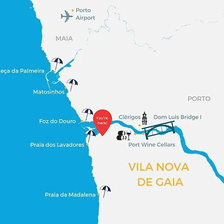 And Ocean Views Sal D'ouro With Parking * Vila Nova de Gaia